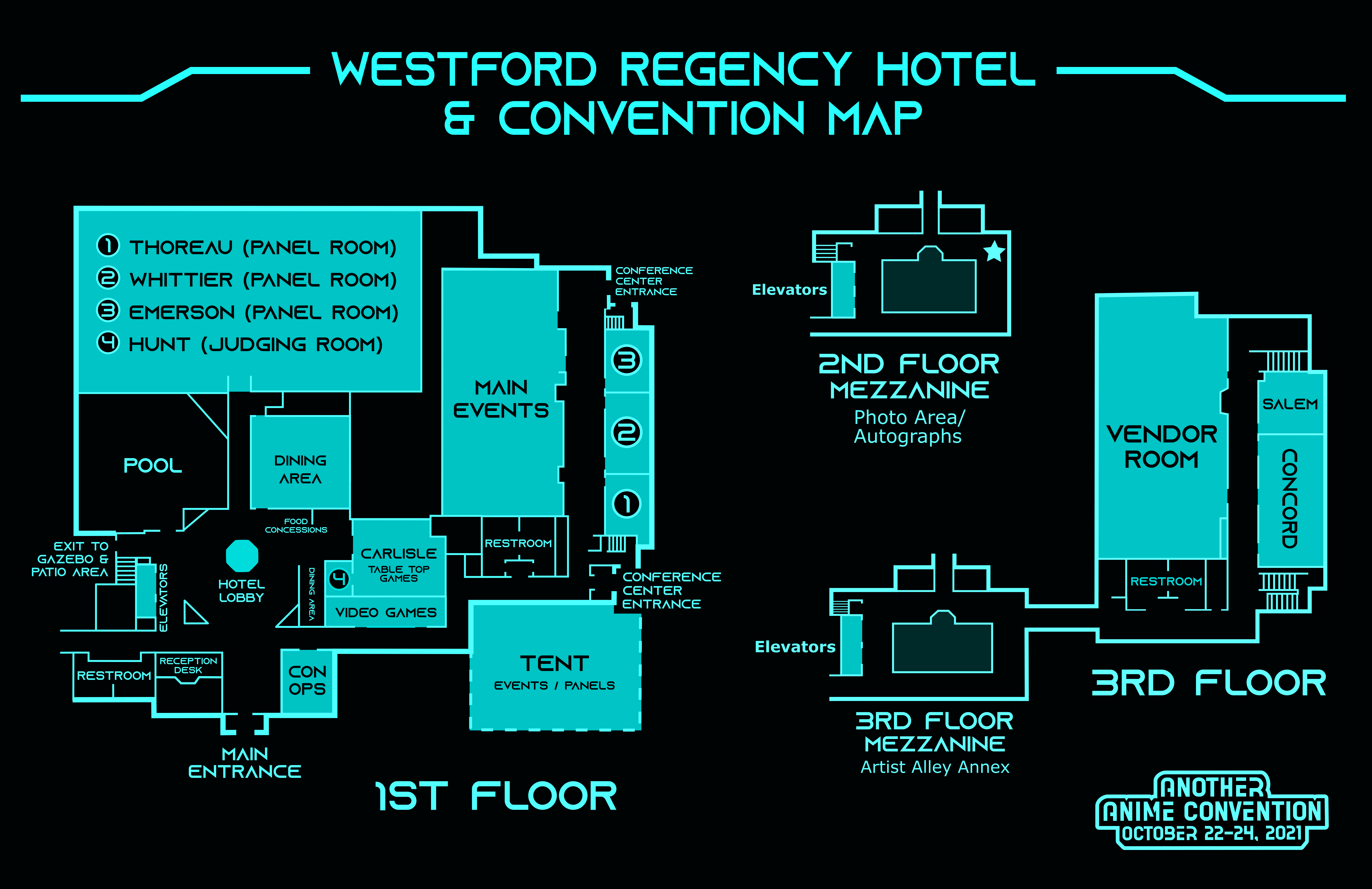 Westford Regencly Floor Map 2021 Attendees online